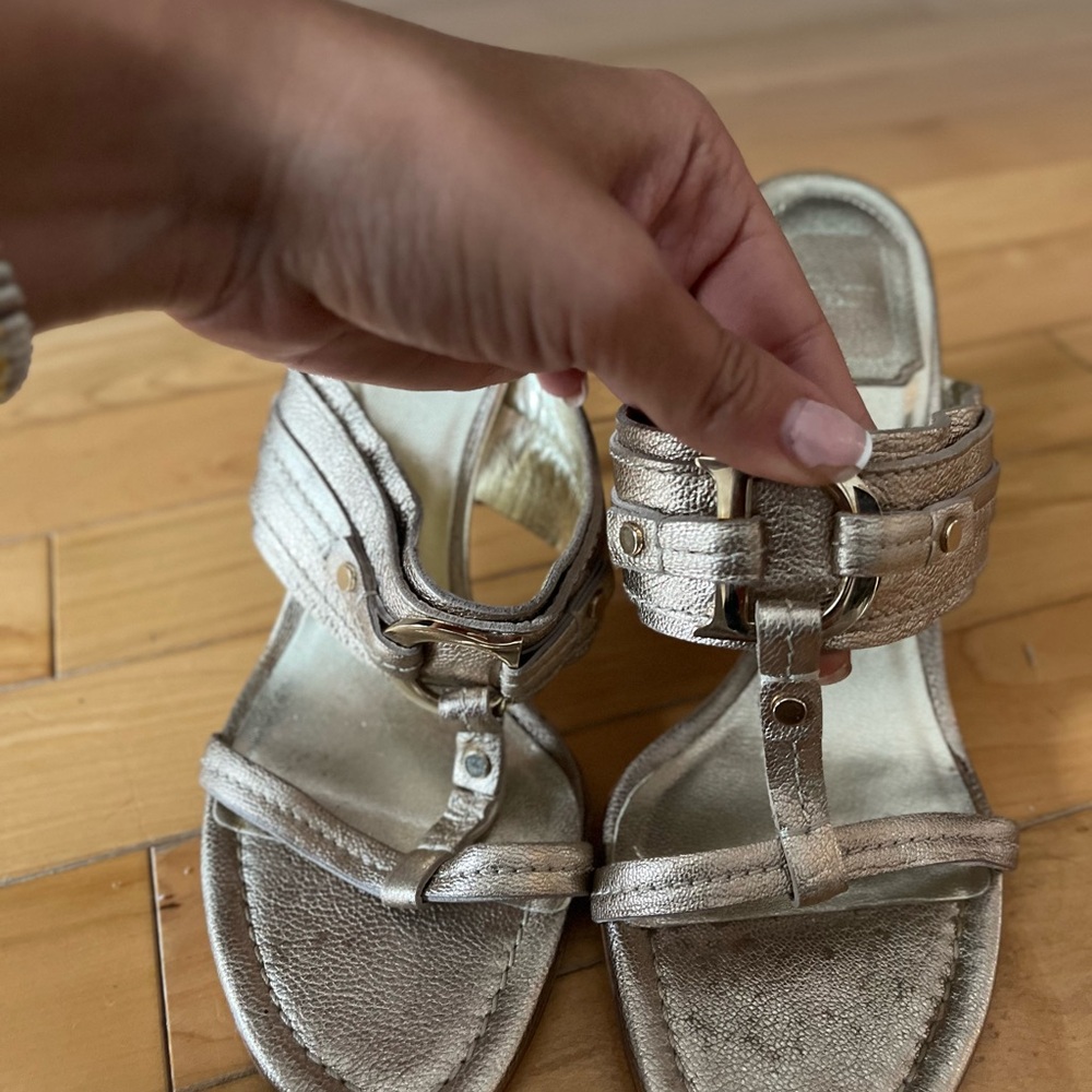 Dior Metallic Gold Heels